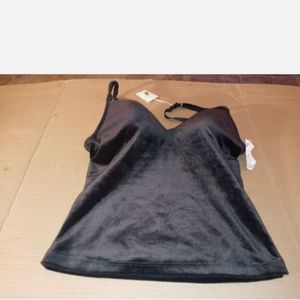 Women's Top Black One Step Up Brand Size Medium Built in Bra Underwire NWT!